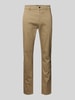 BOSS Orange Slim Fit Chino mit Gürtelschlaufen Beige