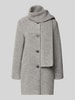 Fuchs Schmitt Lange jas met wol en sjaaldetail Zilver