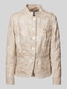 WHITE LABEL Leinenblazer mit Stehkragen Sand