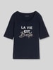 Tom Tailor Regular Fit T-Shirt aus Baumwoll-Mix Marine