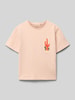Name It Regular Fit T-Shirt mit Stitching Modell 'HELMUT' Hellrot