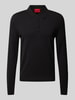 HUGO Strickpullover mit Polokragen Black