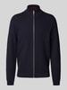 Tom Tailor Regular Fit Strickjacke aus reiner Baumwolle mit Strukturmuster Marine