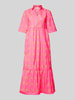 Christian Berg Woman Sukienka midi z efektem stopniowania i wzorem na całej powierzchni Różowy