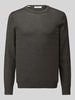 Selected Regular Fit Pullover aus reiner Wolle Modell 'TRAY' Dunkelgruen