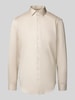 Jake*s Slim Fit Business-Hemd mit Kentkragen Taupe