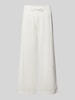 Fransa Spodnie materiałowe z szeroką nogawką i elastycznym pasem model ‘Maddie’ Biały