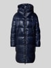 Blauer Usa Gewatteerde lange jas met tweewegsritssluiting, model 'ARMORY' Donkerblauw
