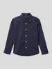 Tommy Hilfiger Kids Hemd mit Label-Stitching Marineblau
