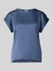 Vila Blouseshirt van satijn met ronde hals, model 'ELLETTE' Rookblauw