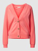 Christian Berg Woman Sweatjack met knoopsluiting Koraal