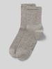 Christian Berg Woman Socken aus Baumwoll-Mix mit Logo-Detail Mittelgrau Melange