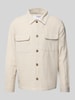 SELECTED HOMME Regular fit linnen overhemdjack met kentkraag, model 'LEROY SUN' Beige
