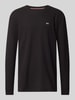 Tommy Jeans Regular Fit Longsleeve mit Label-Stitching Black