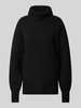 Pieces Rollkragenpullover mit erhabener Naht Modell 'MALOU' Black