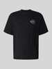 Calvin Klein Jeans Regular Fit T-Shirt mit Logo-Stitching Modell 'Micro' Black