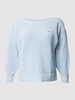 Tommy Hilfiger Curve PLUS SIZE Strickpullover mit Label-Stitching Hellblau