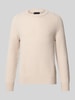 Marc O'Polo Regular Fit Pullover aus Schurwoll-Mix mit Baumwoll-Anteil Beige
