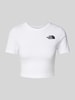 The North Face Cropped T-Shirt mit Label-Stitching Weiss