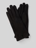 EEM Slim Fit Handschuhe mit Ziernähten Black
