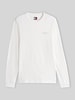 Tommy Jeans Slim Fit Langarmshirt aus reiner Baumwolle Offwhite