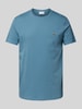 Lacoste T-Shirt mit Rundhalsausschnitt Modell 'Supima' Rauchblau