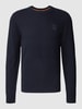 BOSS Orange Sweatshirt met logopatch, model 'Kanovano' Donkerblauw