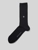 Burlington Socken mit Label-Schriftzug Modell 'Boston' Black