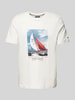 Tommy Hilfiger T-Shirt mit Motiv- und Label-Print Ecru