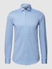 BOSS Slim Fit Business-Hemd mit Strukturmuster Bleu