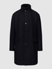 JOOP! Collection Mantel mit Label-Details Modell 'Mikos' Marineblau