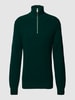 MCNEAL Strickpullover mit Stehkragen Dunkelgrün