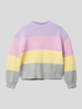 Only Strickpullover mit Streifenmuster Modell 'Sandy' Flieder