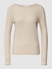 Joseph Janard Strickpullover mit U-Boot-Ausschnitt Sand meliert