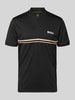 BOSS Green Slim fit poloshirt met logoprint, model 'TOC SPIN BODYMAPP 1027' Zwart