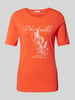 s.Oliver RED LABEL T-shirt met ronde hals, model 'Wechsel' Koraal