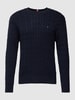 Tommy Hilfiger Strickpullover mit Zopfmuster Marine