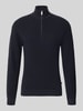 Matinique Slim Fit Troyer aus Baumwoll-Mix Marine