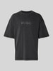 Hugo Blue T-Shirt mit Label-Print Modell 'Nebute' Black