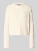 Review Gebreide pullover met structuurmotief Offwhite