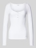 Guess Longsleeve mit Strasssteinbesatz Modell 'KARLEE' Weiss