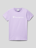 CHAMPION T-shirt met labelprint Lila