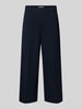 More & More Wide fit pantalon van viscosemix met elastische band Marineblauw