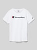 CHAMPION T-Shirt mit Label-Print Weiss