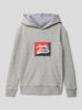 Jack & Jones Hoodie mit Label-Print Mittelgrau meliert