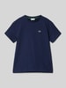 Lacoste T-Shirt mit Label-Detail Marine