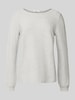 Christian Berg Woman Regular Fit Longsleeve aus reiner Baumwolle in Strick-Optik Mittelgrau Melange