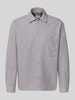 JACK & JONES koszula o kroju regular fit w koszulowym stylu z kołnierzykiem typu kent model 'REGENT' Jasnoszary melanż