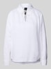 Marc Cain Regular Fit Bluse aus Ramie mit Umlegekragen Weiss