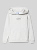 Jack & Jones Hoodie mit Label-Stitching und Känguru-Tasche Hellgrau Melange